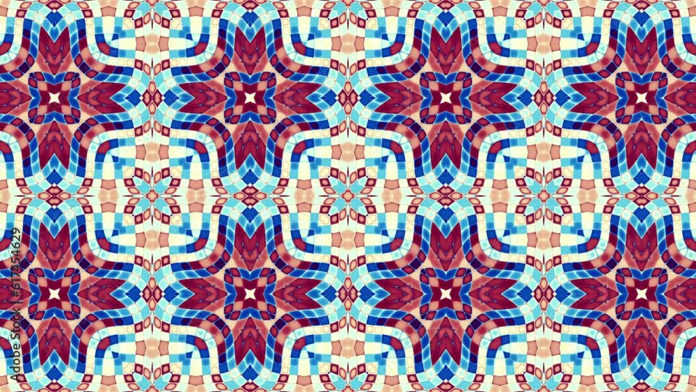 Poster transform geometric background. transformation art mosaic pattern. floor retro elegance mosaic. seam