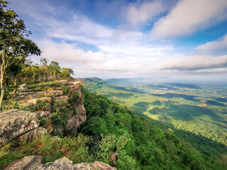 Fototapeta premium Landscape of Pha Hua Nak Viewpoint,located in Phulaenca National Park,Chaiyaphum,Thailand