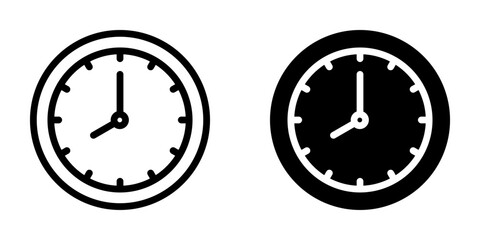 Clock icon. sign for mobile concept and web design. vector illustration