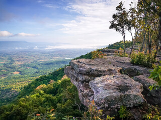 Landscape of Pha Hua Nak Viewpoint,located in Phulaenca National Park,Chaiyaphum,Thailand
