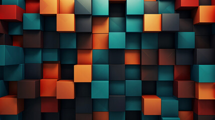 Seamless pattern of squares. AI Generate