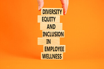 Diversity equity inclusion symbol. Concept words Diversity Equity and Inclusion in employee...