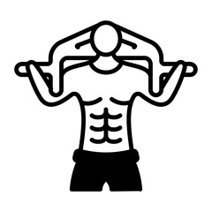 Lower Body Training concept, Standing Calf Raise vector icon design, Fitness and Wellness symbol, Workout and Weightlifting sign, Personal training equipment stock illustration