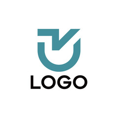 UV letter logo with abstract modern design concept for brand identity