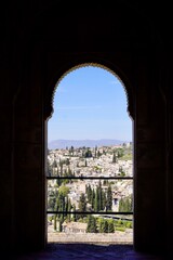 view from the window of a castle