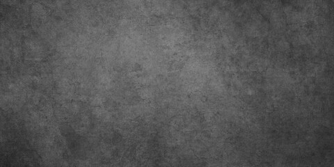 Abstract old stained and dusty Panorama dark grey black slate wall or Black texture chalkboard and blackboard with center in black with high resolution used as wallpaper, cover, decoration and design. - obrazy, fototapety, plakaty