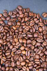 Fondo textura de granos de café. Copy space. Close up.