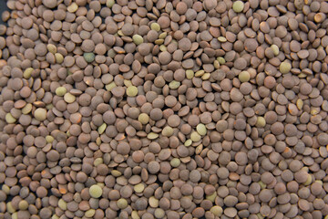 Fondo textura de lentejas y legumbres. Close up.