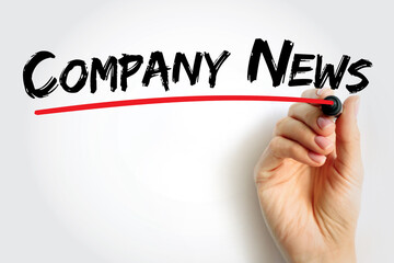 Company News text quote, concept background