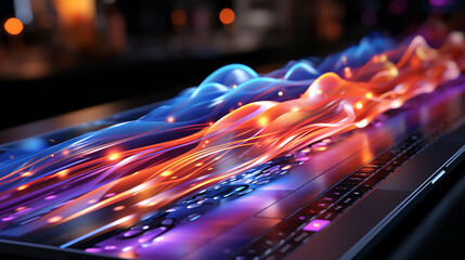 Motion blur to indicate software working at lightening speed