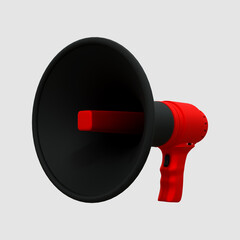 Loudspeaker megaphone scene 3d icon 3d render