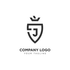 Modern and Creative Logo For Company Industry with Shield symbol and Letter Initials
