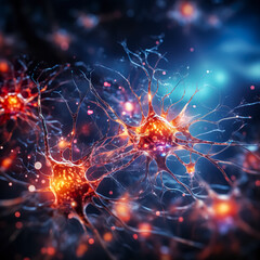 Extremely highly interconnected synapses, brain (Generative AI)
