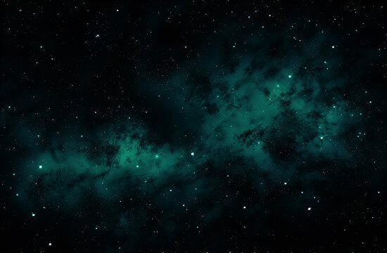 Wallpaper 4k of stars in the nebula, in the style of dark green and aquamarine, 8k, 4k, hd wallpaper	