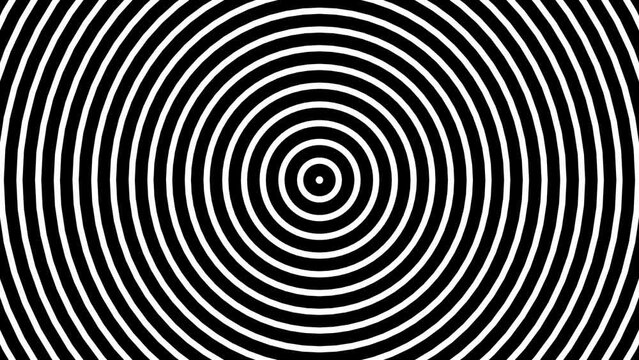 black and white circle, spiral lines animation simple footage background.