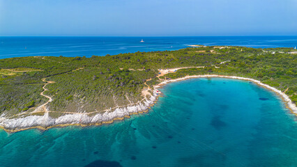 Aerial view of Cape Kamenjak. Istria. Croatia
