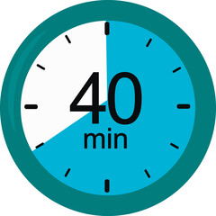 Clock. 40 minutes. vector graphics