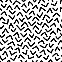 Geometric abstract doodle seamless pattern. Trendy vector isolated hand-drawn illustration. Perfect for background, fashion print, wrapping paper, packaging or fabric designs.