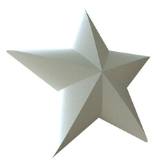 White star on a black background