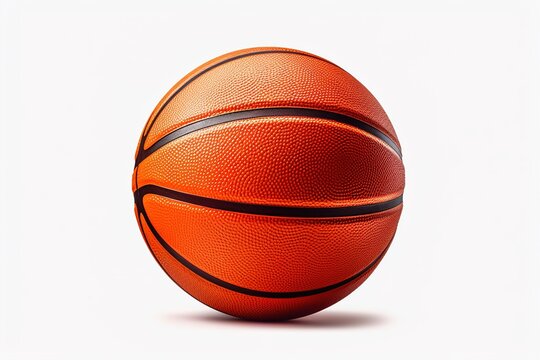 basketball isolated on white background. generated by AI.