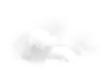 Realistic white cloud with transparency. Png clipart isolated on transparent background