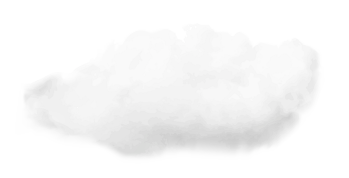 Realistic white cloud with transparency. Png clipart isolated on transparent background