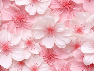 Photo seamless pattern with pink flowers