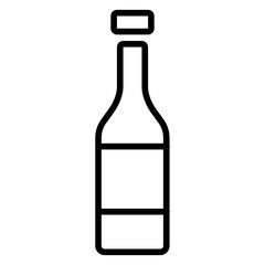 Line alcohol icon. Vector illustration, editable stroke sign