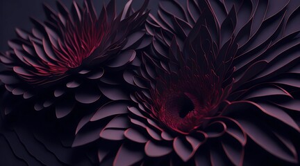 beautiful red petals, awesome red flower, red flower wallpaper, flower illustration, futuristic art style, decorative red flowers, amazing red flower decoration, by generative ai