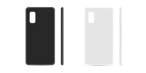 smartphone case mock up. phone cases vector illustration