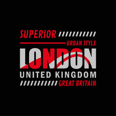 Superior urban style london united kingdom great  britain t shirt design