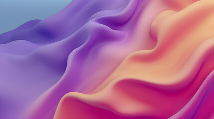 Obraz premium pastel gradient fashion fabric background, gentle gradient pastel folds and waves on a smooth matte fabric, generative ai