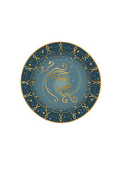 
The illustration - zodiac sign in the gold color.