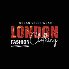 urban steet wear London fashion clothing brand vector t shirt design 