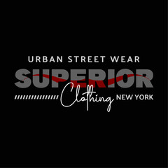 urban street wear superior  clothing new york creative vector design