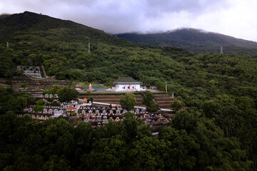 Fototapeta premium A buddhist temple and cemetery in Hualien, Taiwan.