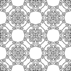Black and white pattern with abstract shapes. Abstract background. Patterns of the lines.