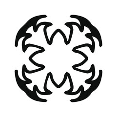 hand drawing symmetry mandala and symmetry flower, complex circle