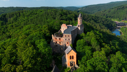 Grodno Castle on top of Mount Choina, Poland. - 617494602
