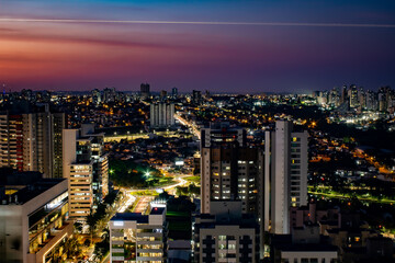 Londrina skyline night reflection