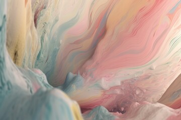 A colorful abstract design with a mix of pastel and soft tones inspired by impressionism, Generative AI