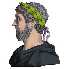 Philosopher-King: Marcus Aurelius Illustration Stoic Philosophy Political And Historic Figure