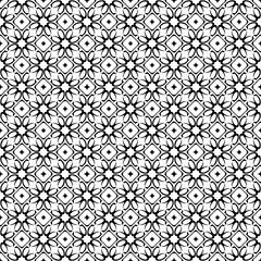 Black and white seamless pattern texture. Greyscale ornamental graphic design. Mosaic ornaments. Pattern template. Vector illustration. EPS10.