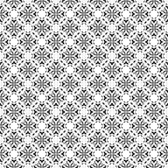 Black and white seamless pattern texture. Greyscale ornamental graphic design. Mosaic ornaments. Pattern template. Vector illustration. EPS10.