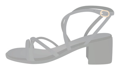 Grey  modern sandal. vector illustration