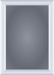 Metallic blank photo frame. vector