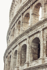 Fototapeta premium Colosseum, Rome Italy. Close-up of architectural structures