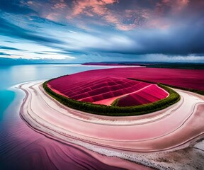 landscape of the river and sky generated by AI technology