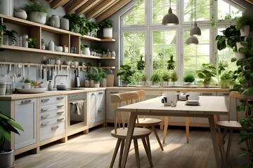 interior of a kitchen