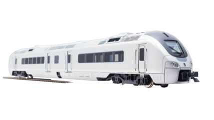 White train isolated on  white background png cutout